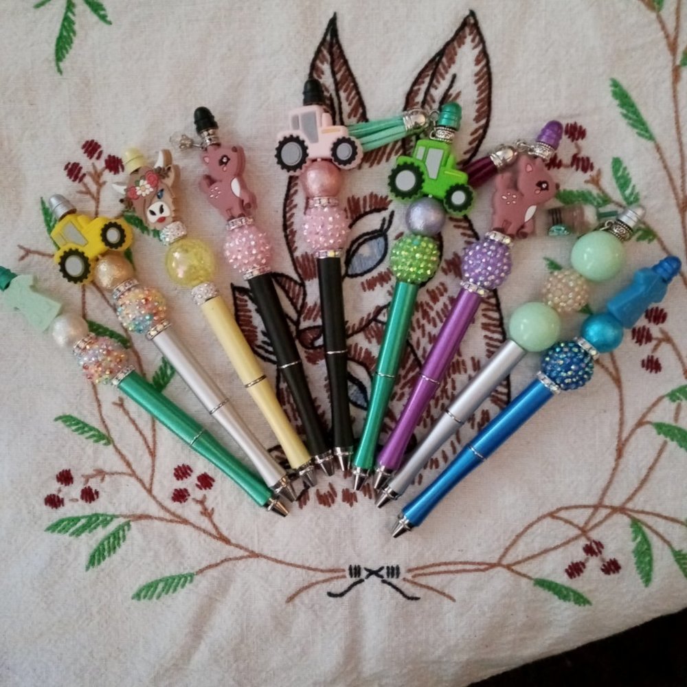 Refillable metal ink pens-Betty Boop, Starbucks, Happy Camper, Hippie bus, etc.
